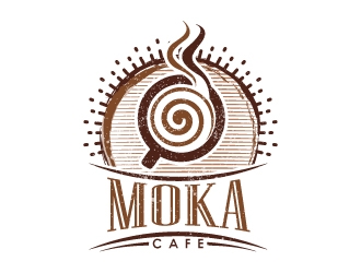 Moka cafe logo design by uttam
