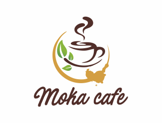 Moka cafe logo design by mletus