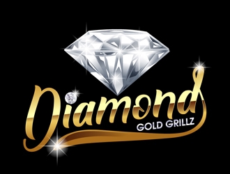Diamond Gold Grillz  logo design by DreamLogoDesign
