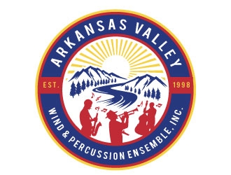 Arkansas Valley Wind & Percussion Ensemble, Inc. logo design by REDCROW