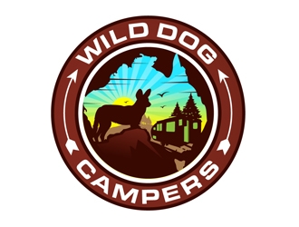WILD DOG CAMPERS logo design by DreamLogoDesign