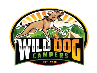 WILD DOG CAMPERS logo design by REDCROW