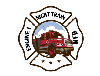 Night Train / Engine 1 logo design by DreamLogoDesign