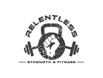 RELENTLESS    Strength & Fitness logo design by Andri