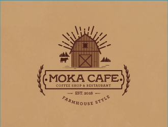 Moka cafe logo design by emberdezign