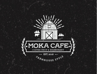Moka cafe logo design by emberdezign