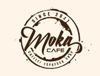 Moka cafe logo design by Conception