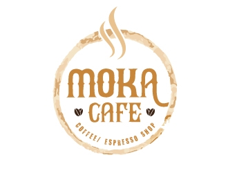 Moka cafe logo design by Conception