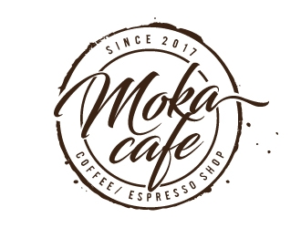 Moka cafe logo design by Conception