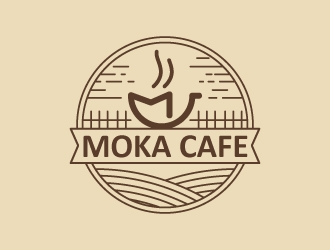 Moka cafe logo design by artbitin