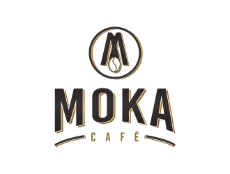 Moka cafe logo design by FloVal