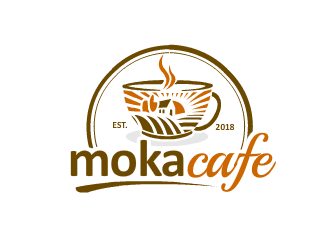 Moka cafe logo design by fontstyle