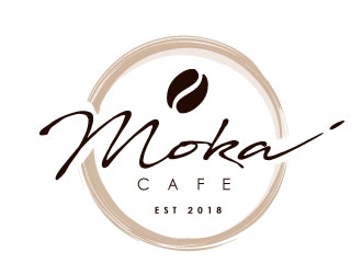 Moka cafe logo design by REDCROW