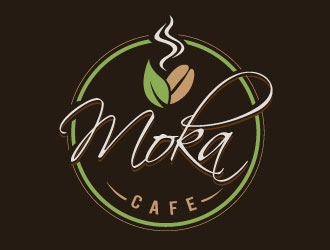 Moka cafe logo design by REDCROW