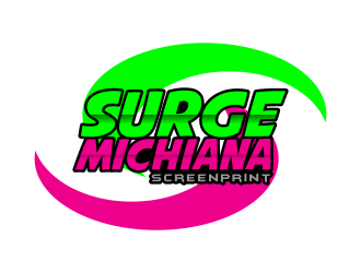Surge Michiana Screenprint logo design by BlessedArt