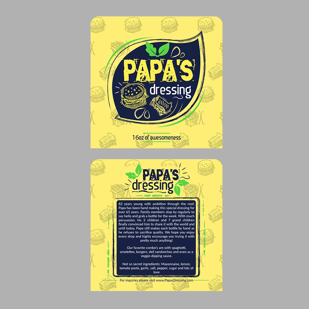 Papas Dressing logo design by DreamLogoDesign