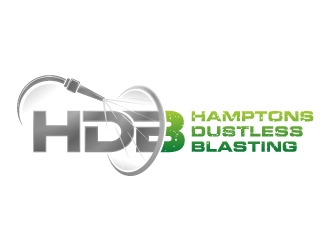 Hamptons Dustless Blasting logo design by JJlcool