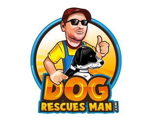 Dog Rescues Man  logo design by DreamLogoDesign