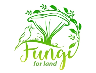 Fungi for land logo design by DreamLogoDesign