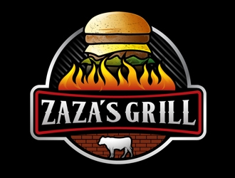 Zazas Grill logo design by DreamLogoDesign