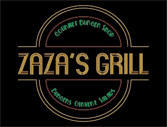 Zazas Grill logo design by VladimirStefan