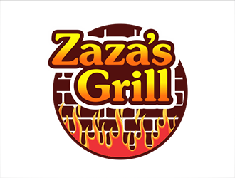 Zazas Grill logo design by Aldabu