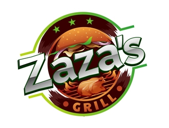 Zazas Grill logo design by DreamLogoDesign