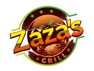 Zazas Grill logo design by DreamLogoDesign