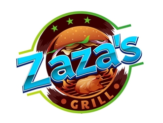 Zazas Grill logo design by DreamLogoDesign