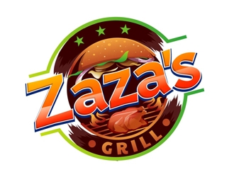 Zazas Grill logo design by DreamLogoDesign
