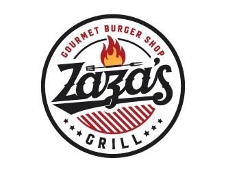 Zazas Grill logo design by Kewin