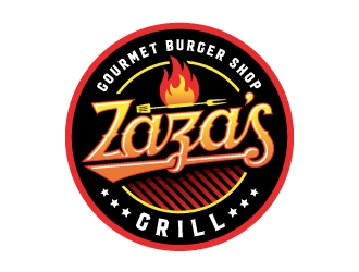 Zazas Grill logo design by Kewin