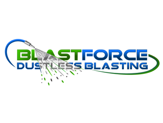 BlastForce Dustless Blasting logo design by megalogos