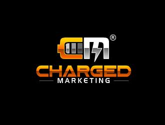 Charged Marketing  logo design by fontstyle