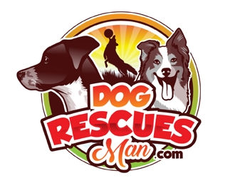 Dog Rescues Man  logo design by MAXR