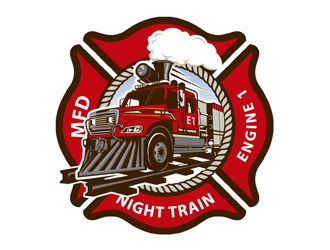 Night Train / Engine 1 logo design by DreamLogoDesign