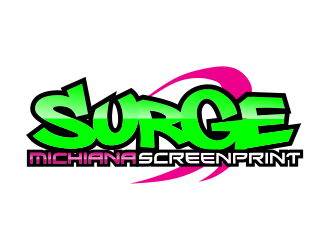 Surge Michiana Screenprint logo design by JessicaLopes