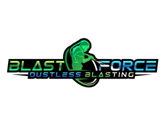 BlastForce Dustless Blasting logo design by DreamLogoDesign