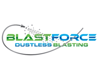 BlastForce Dustless Blasting logo design by shere