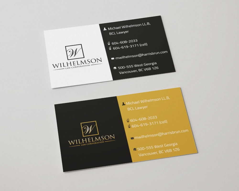 Wilhelmson Law Corporation logo design by Boomstudioz