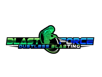 BlastForce Dustless Blasting logo design by DreamLogoDesign