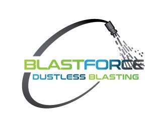 BlastForce Dustless Blasting logo design by REDCROW