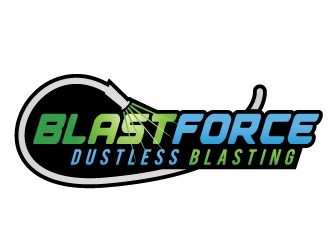 BlastForce Dustless Blasting logo design by REDCROW