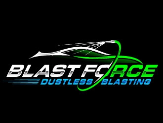 BlastForce Dustless Blasting logo design by REDCROW