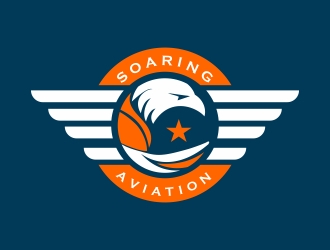 Soaring Aviation LLC logo design by cikiyunn