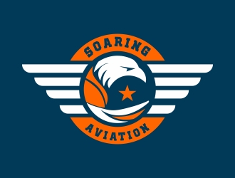 Soaring Aviation LLC logo design by cikiyunn