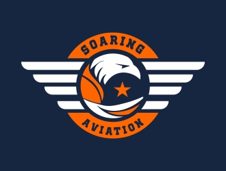 Soaring Aviation LLC logo design by cikiyunn