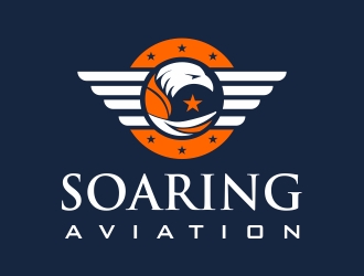 Soaring Aviation LLC logo design by cikiyunn