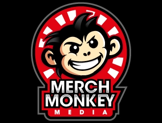 Merch Monkey Media logo design by ORPiXELSTUDIOS
