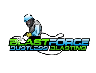 BlastForce Dustless Blasting logo design by DreamLogoDesign